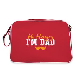 Salut affamé, je suis papa - Sac Retro - rouge/blanc - Dos