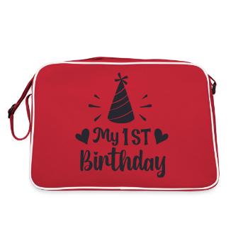 My 1st Birthday - Retro Bag - red/white - Back