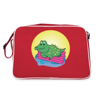 Kai Crocodile - Gift - Gift Idea - Retro Bag - red/white - Back