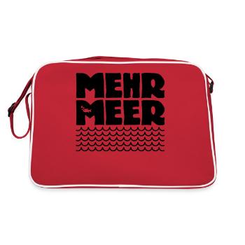Plus Mer - Mer Baltique - Moin - Mer du Nord - Océan - Lac - Sac Retro - rouge/blanc - Dos