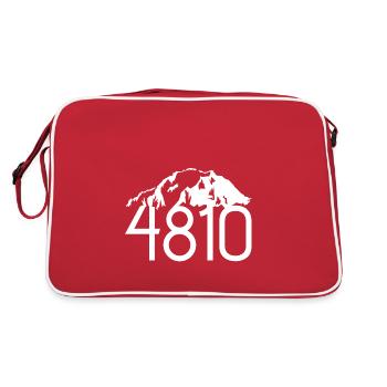 Mont Blanc 4810 - mountain, mountain peak with altitude - Retro Bag - red/white - Back