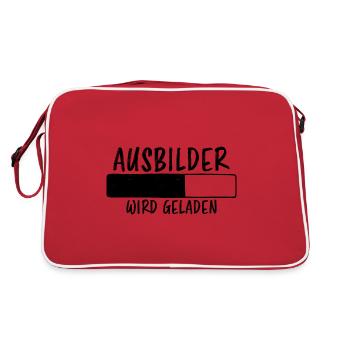 Ausbilder Spruch Beruf Lustiges Ausbilder Geschenk - Retro Tasche - Rot/Weiß - Hinten