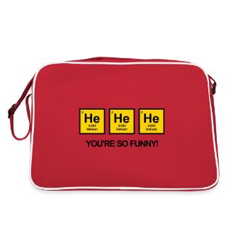 ER ER ER DU BIST SO LUSTIG - Retro Tasche - Rot/Weiß - Hinten