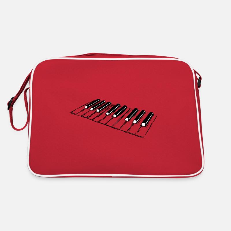 Klavier, Klaviertasten, Keyboard Retro Tasche