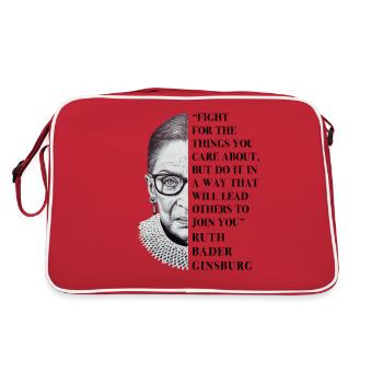Notorisches RBG-Hemd Dissens Anti  Political F. - Retro Tasche - Rot/Weiß - Hinten