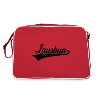 LAUSBUA LAUSBUB LAUSBUAM - Retro Tasche - Rot/Weiß - Hinten
