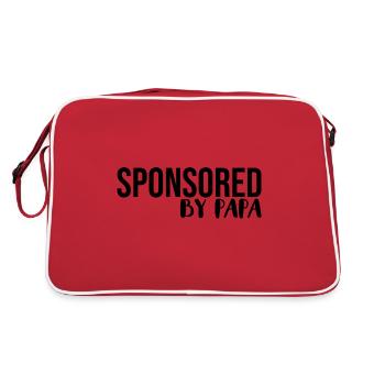 Sponsored by Papa - Retro Tasche - Rot/Weiß - Hinten