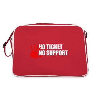 No Ticket No Support Informatik Admin - Retro Tasche - Rot/Weiß - Hinten