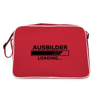 Ausbilder Spruch Beruf Lustiges Ausbilder Geschenk - Retro Tasche - Rot/Weiß - Hinten