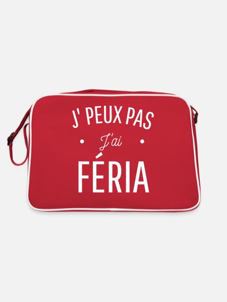 JE PEUX PAS J'AI FÊTE pastis corrida féria humour - Sac Retro - rouge/blanc - Dos
