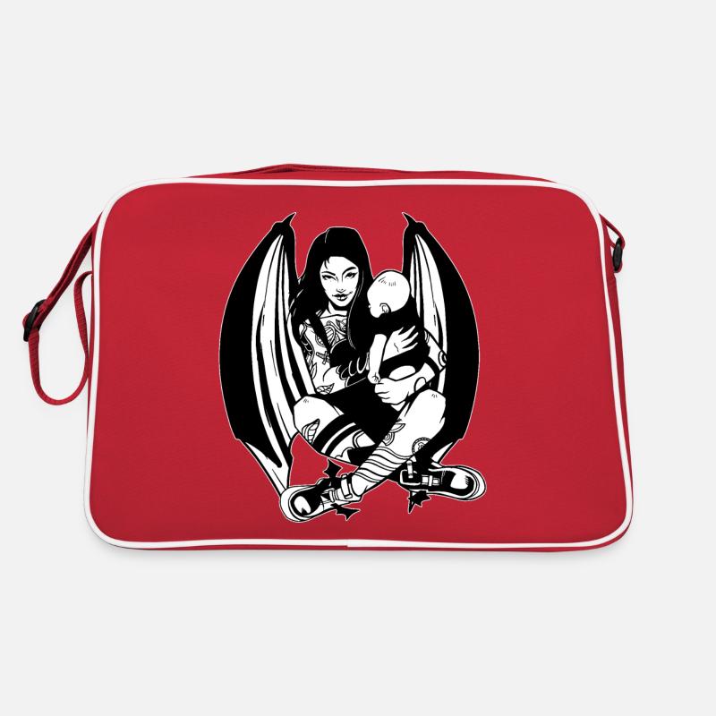 GOTH MOM GOTHIC MAMA SANTAN EXPECTANT MOTHER Retro Bag