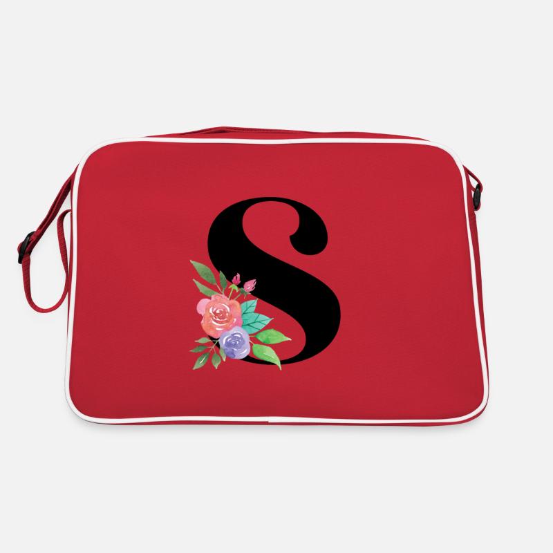 Letter S personalized gift alphabet first name Christmas Retro Bag
