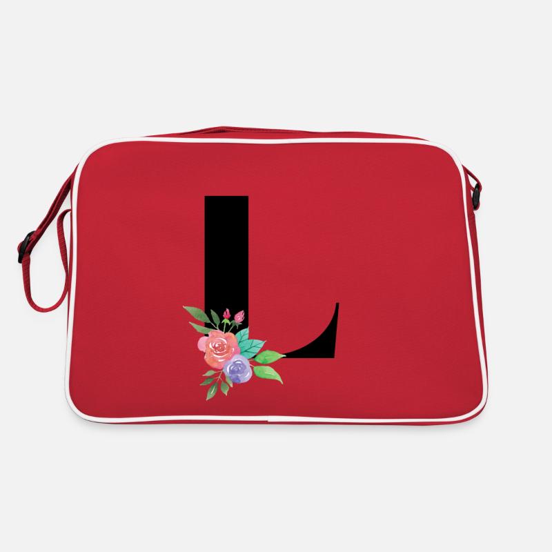 Letter L personalized gift alphabet first name Christmas Retro Bag