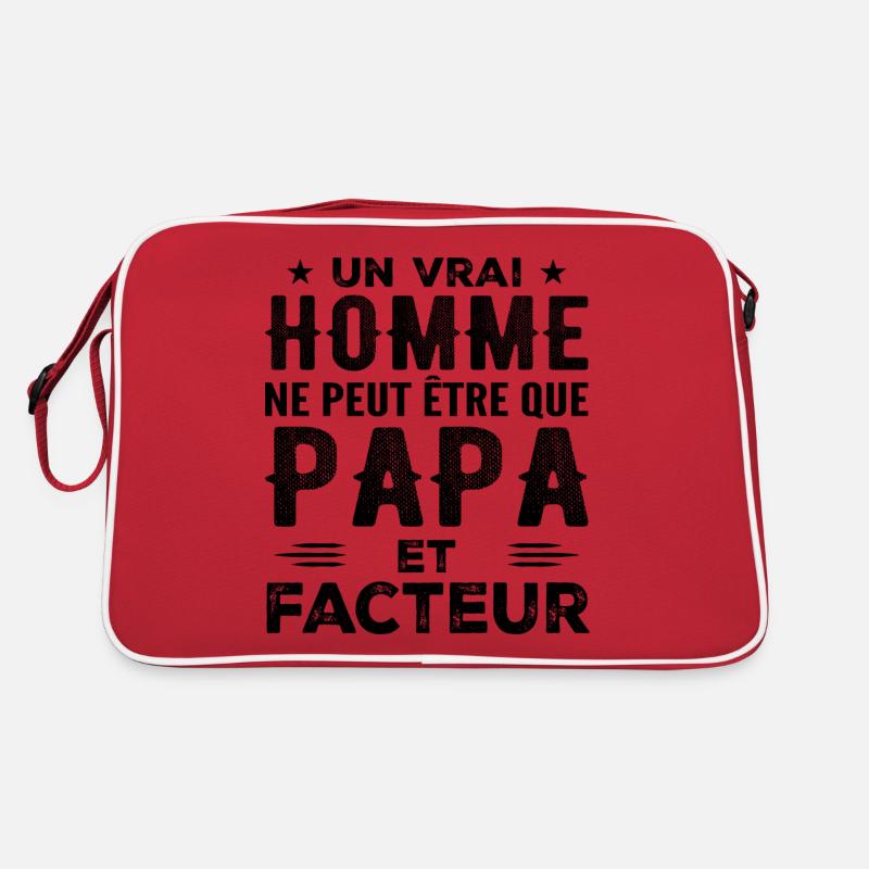 Ein echter Mann ist nur ein Vater und Postbote Retro Tasche