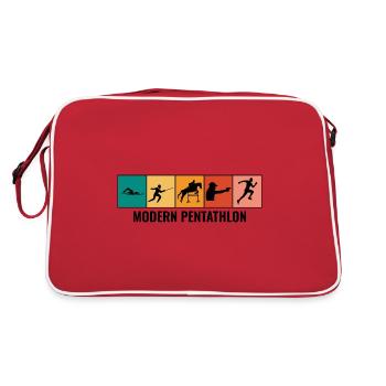 Modern Pentathlon - Fencing Swimming Riding - Retro Bag - red/white - Back