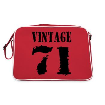 Vintage 1971 - Millésime 71 - Party Vector - Sac Retro - rouge/blanc - Dos