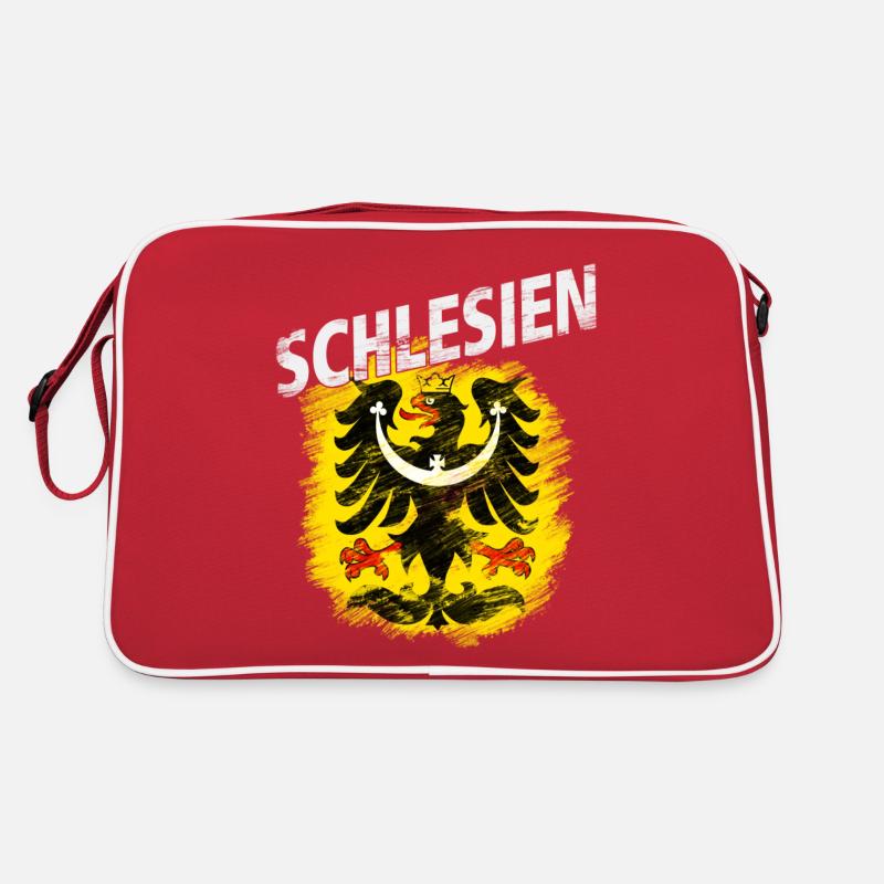 Schlesien - Retro Tasche - Rot/Weiß