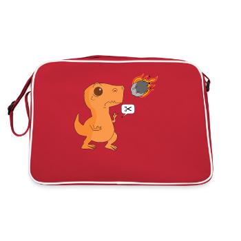 Dinosaure pierre papier ciseaux - Sac Retro - rouge/blanc - Dos