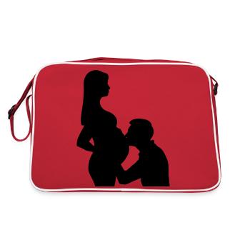 Pregnancy couple - Retro Bag - red/white - Back