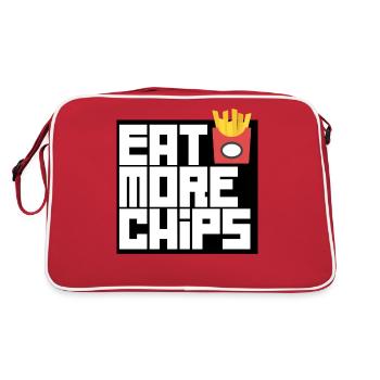 Essen Sie mehr Chips - Retro Tasche - Rot/Weiß - Hinten