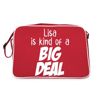 Lisa is Kind of a Big Deal - Retro Bag - red/white - Back