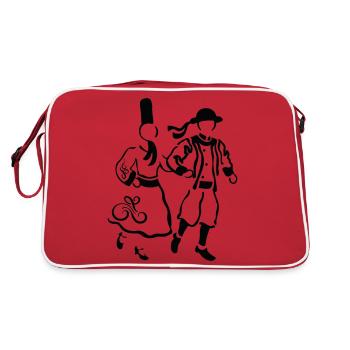 Breizh - Retro Tasche - Rot/Weiß - Hinten