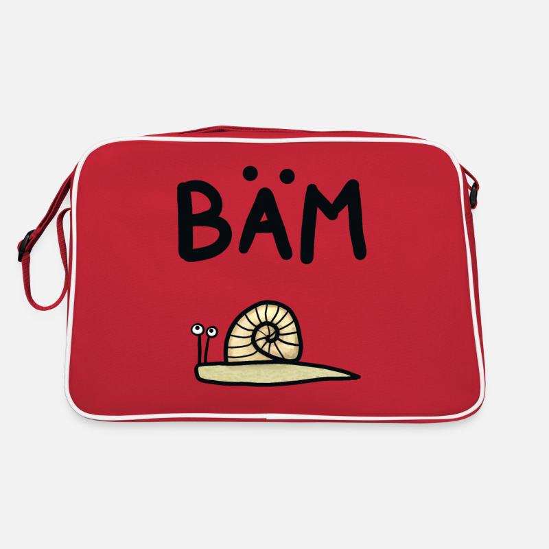 BÄM - Retro Tasche - Rot/Weiß