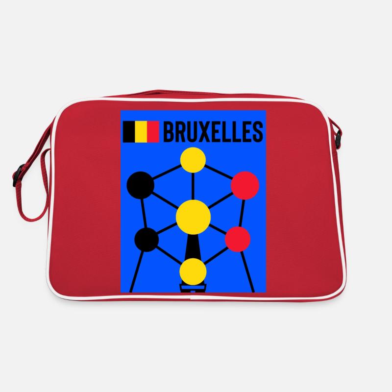 Bruxelles - Retro Tasche - Rot/Weiß