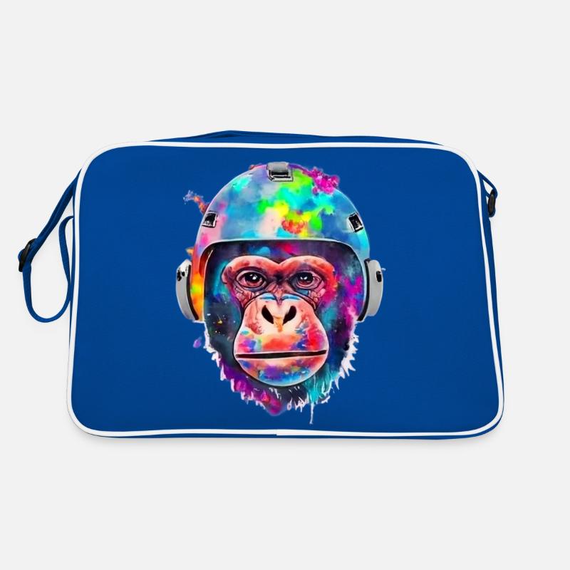 Singe avec un casque spatial Sac Retro