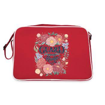 Protect your heart - Retro Bag - red/white - Back