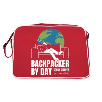 Backpacker by Day Couch Sleeper by Night - Retro Bag - red/white - Back