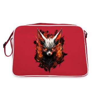 Volpe Demone Fennec Démon Renard - Sac Retro - rouge/blanc - Dos