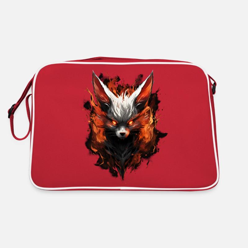 Volpe Demone Fennec Demon Fox - Retro Bag - red/white