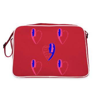 Séduction d'un homme amoureux. - Sac Retro - rouge/blanc - Dos