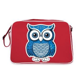 hibou mignon mascotte kawaii - Sac Retro - rouge/blanc - Dos