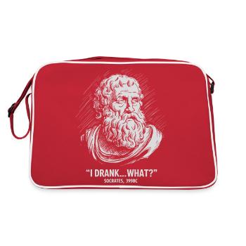 Une blague de Socrate pour les fans de philosophie - Sac Retro - rouge/blanc - Dos