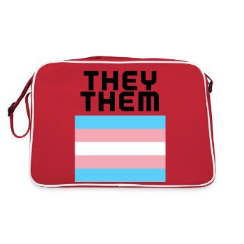 they Them trans - Retro Bag - red/white - Back