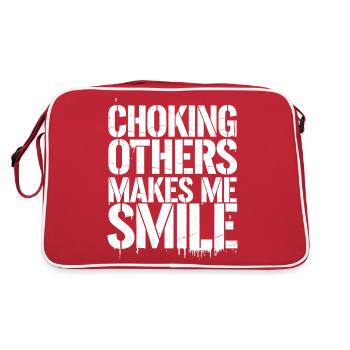 Jiu Jitsu Humour sur le tapis - Sac Retro - rouge/blanc - Dos