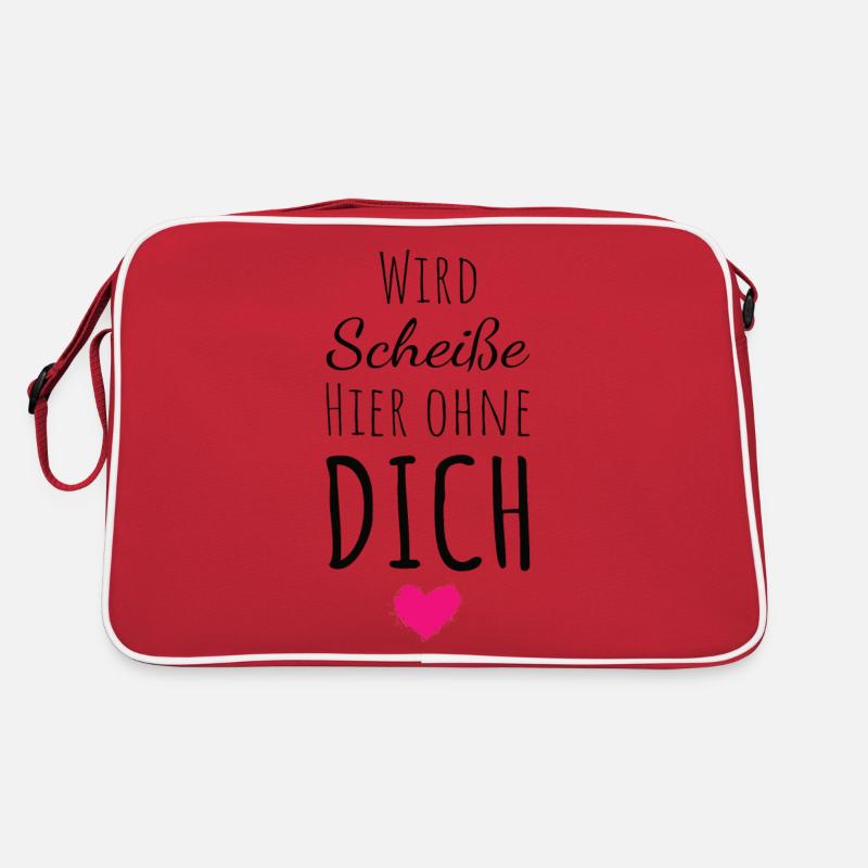 Wird Scheiße hier ohne dich Abschied Kollegin Retro Tasche
