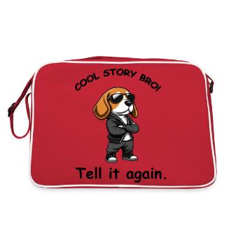 Chien cool - Sac Retro - rouge/blanc - Dos
