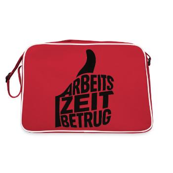 Fraude au temps de travail Thumbs Up Mèmes allemands - Sac Retro - rouge/blanc - Dos