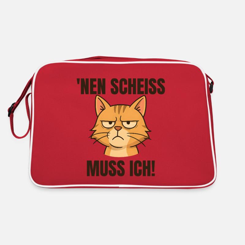 Drôle de chat avec un dicton effronté 'a shit Sac Retro