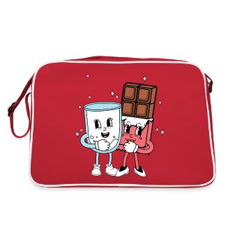 Chocolat et lait les meilleurs amis chocolat - Sac Retro - rouge/blanc - Dos