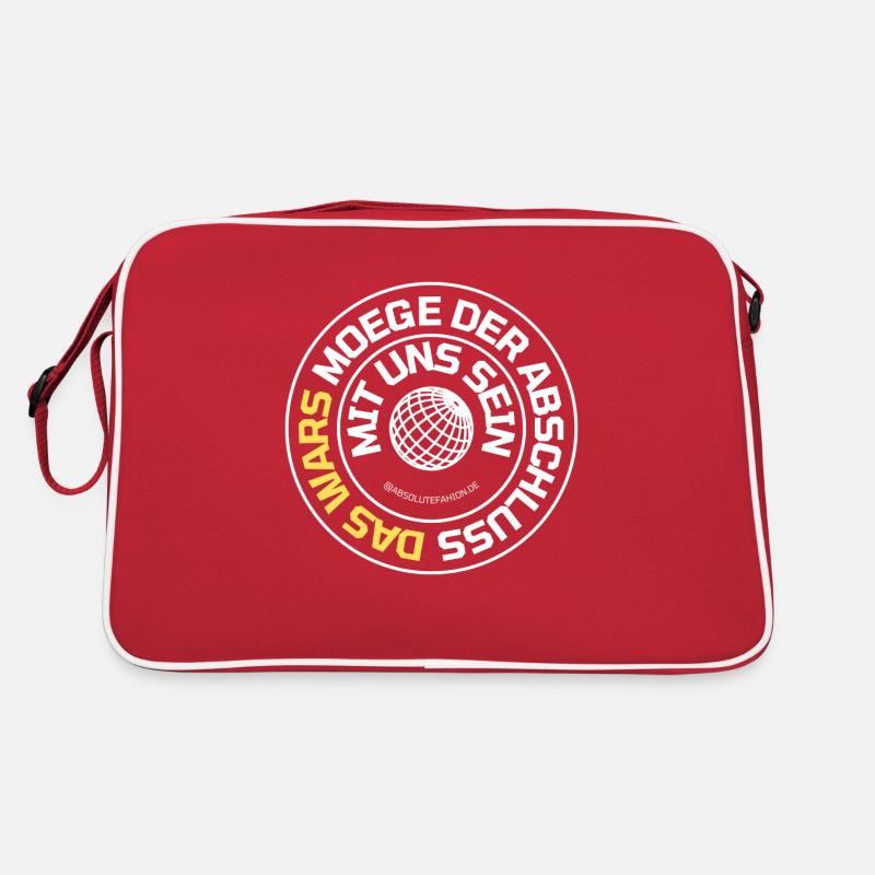 Abi das wars möge der Abschluss mit uns sein - Retro Tasche - Rot/Weiß
