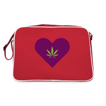 420 love - Retro Tasche - Rot/Weiß - Hinten