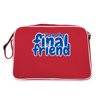 I am the final friend - Retro Bag - red/white - Back