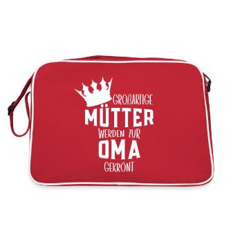 BESTE MUTTER MAMA OMA - Retro Tasche - Rot/Weiß - Hinten