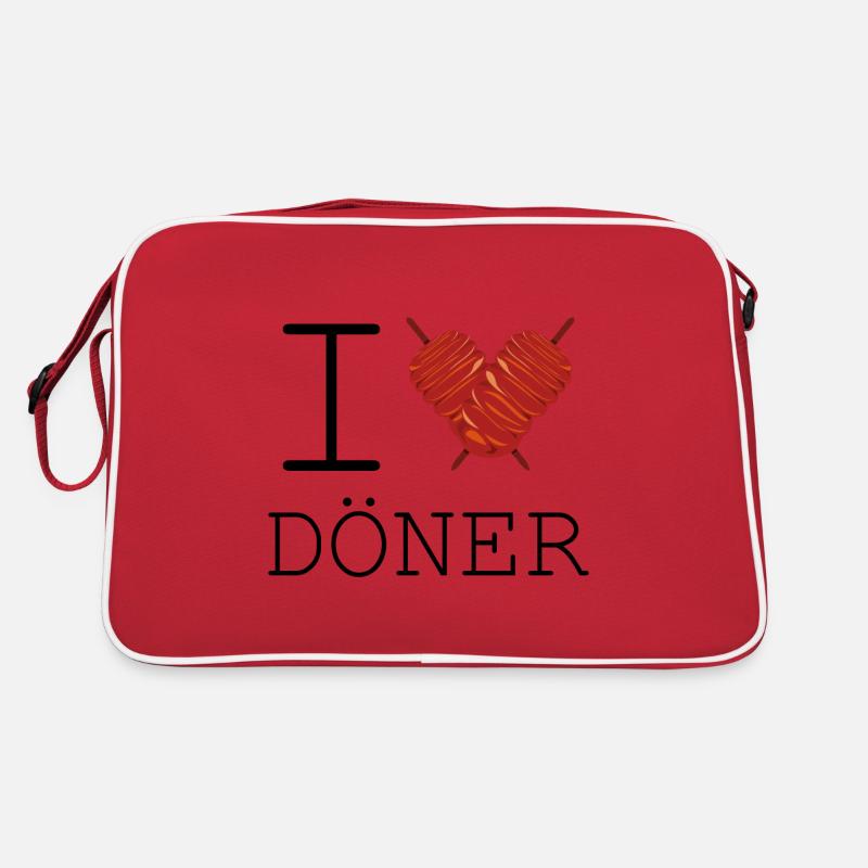 Döner Kebab - Retro Tasche - Rot/Weiß
