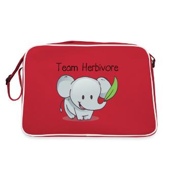 Équipe végétalienne Herbivore - Sac Retro - rouge/blanc - Dos