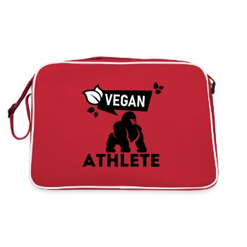 Athlète végétalien Power Fitness Muscles - Sac Retro - rouge/blanc - Dos